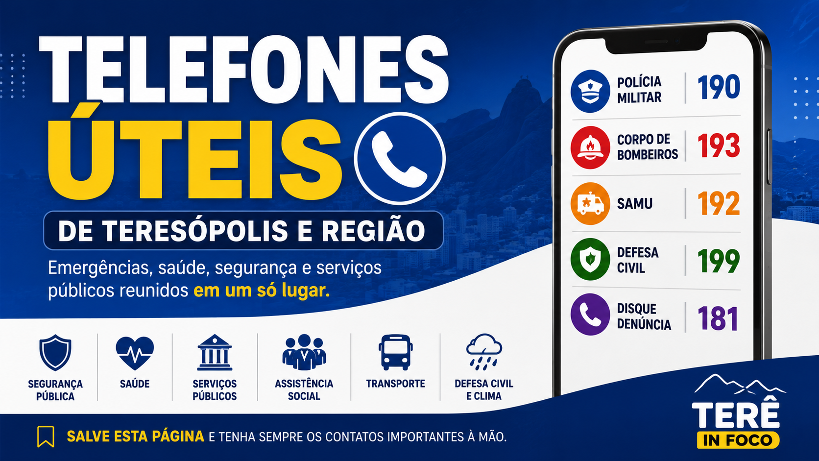 Telefones úteis de Teresópolis e região