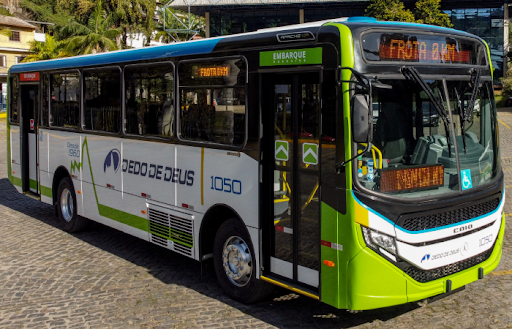 Ônibus do transporte público de Teresópolis. Durante os jogos do Brasil na primeira fase da Copa do Mundo, a operação terá horários especiais.